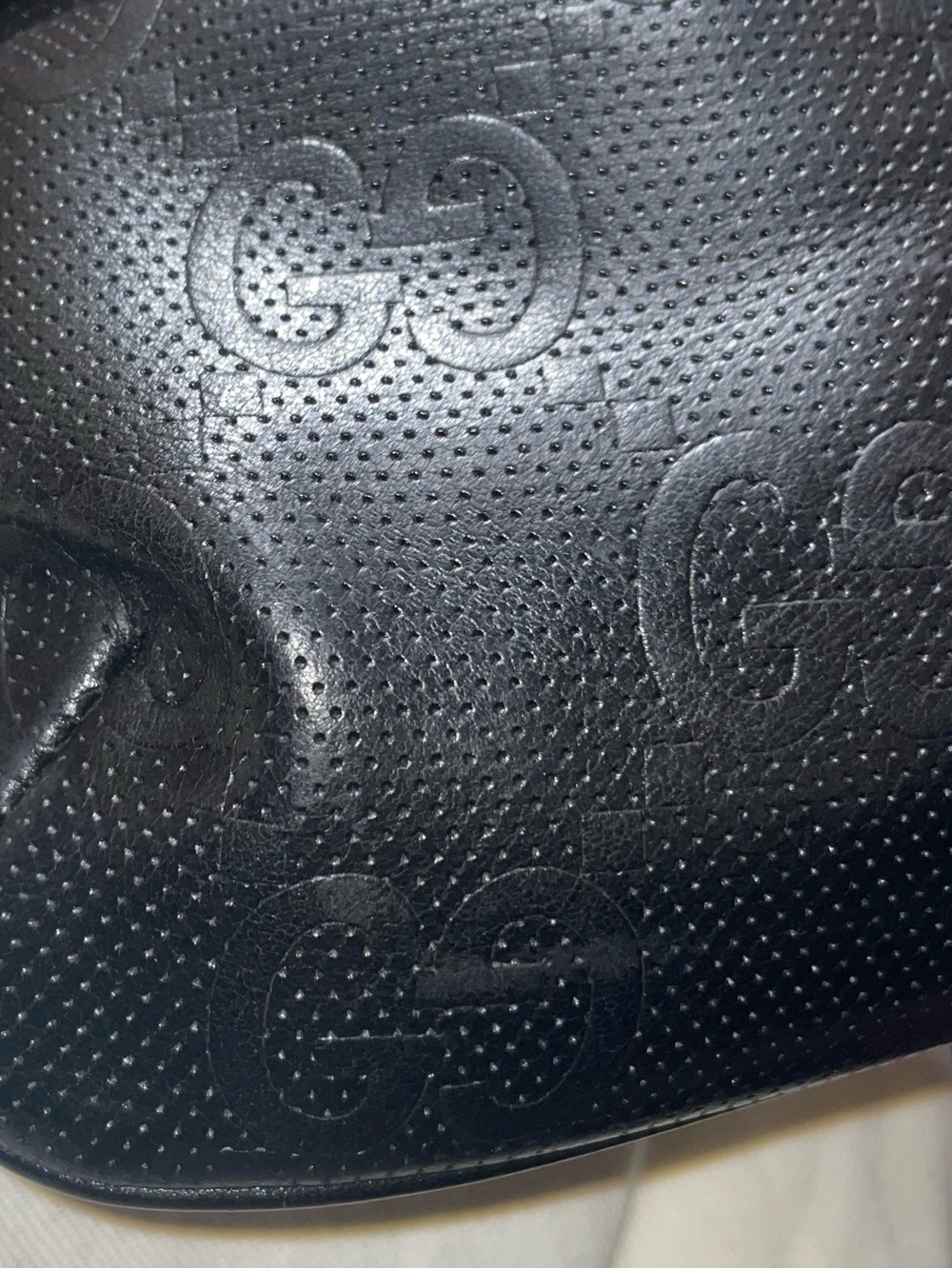 Gucci Black Embossed Leather Belt Bag - Picture 12 of 12